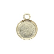 Pendentif rond pour cabochon fond plat 8 mm - Gold filled (or laminé)  x1