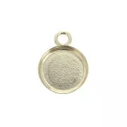 Pendentif rond pour cabochon fond plat 8 mm - Gold filled (or laminé) x1