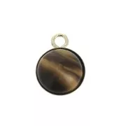 Pendentif rond pour cabochon fond plat 8 mm - Gold filled (or laminé) x1