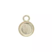 Pendentif rond pour cabochon fond plat 6 mm - Gold filled (or laminé)  x1