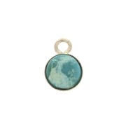 Pendentif rond pour cabochon fond plat 6 mm - Gold filled (or laminé)  x1