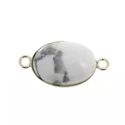 Intercalaire serti ovale pour cabochon fond plat 14x10 mm - Gold filled (or laminé)  x1