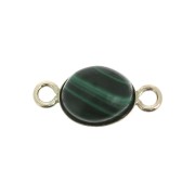 Intercalaire serti ovale pour cabochon fond plat 8x6 mm - Gold filled (or laminé)  x1