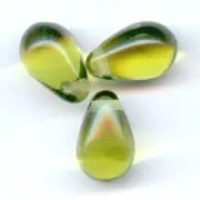 Mini-Gouttes 4x6 mm Olivine x50|raw }}
