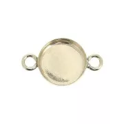 Intercalaire serti rond pour cabochon fond plat 8 mm - Gold filled (or laminé) x1