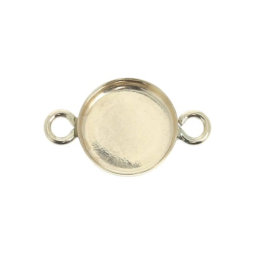 Intercalaire serti rond pour cabochon fond plat 8 mm - Gold filled (or laminé) x1