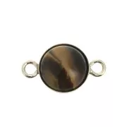 Intercalaire serti rond pour cabochon fond plat 8 mm - Gold filled (or laminé) x1