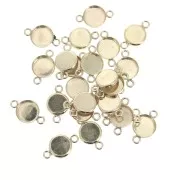 Intercalaire serti rond pour cabochon fond plat 8 mm - Gold filled (or laminé) x1