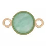 Intercalaire serti rond pour cabochon fond plat 4 mm - Gold filled (or laminé) x1