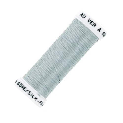 Fil à broder de soie ovale pour broderie traditionnelle - Gris acier (112) x30m