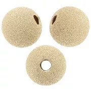 Perles rondes diamantées 6 mm Gold filled (or laminé)  x5