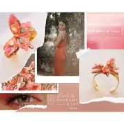 Fil à broder de soie ovale pour broderie traditionnelle - Rose corail (2913) x30m