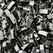 Miyuki Half Tila Beads 5x2.3x1.9mm HTL-55097 - Black Argentic Full x10g|raw }}