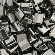 Miyuki Tila Beads 5x5x1.9 mm TL-55097 - Black Argentic Full x10g