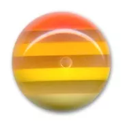 Ronde aplatie 20 mm feuilleté Jaune x1