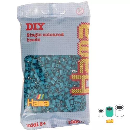 Perles à repasser Hama MIDI 5 mm Bleu Pétrole (n°83) x1000