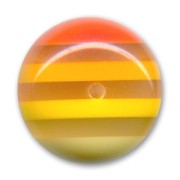 Ronde aplatie 14 mm feuilleté Jaune x1