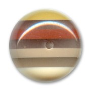 Ronde aplatie 14 mm feuilleté Brun x1