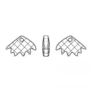 Pendentif Zinnia PureCrystal 6902 16,5x25 mm Crystal Golden Shadow x1