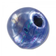Perle en céramique 12 mm Bleu Electrique