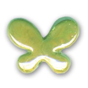Papillon en céramique 17x22 mm Vert irisé