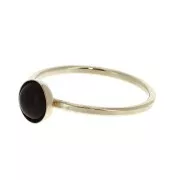 Bague fine serti pour cabochon 6 mm Taille 52 en Gold filled (or laminé) x1