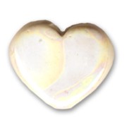 Coeur en céramique 11x13 mm Crème Irisé|raw }}
