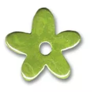 Fleur en céramique 35 mm Vert irisé