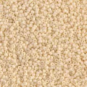Rocaille Miyuki 15/0 492FR - Opaque Dark Cream AB Mat x8g