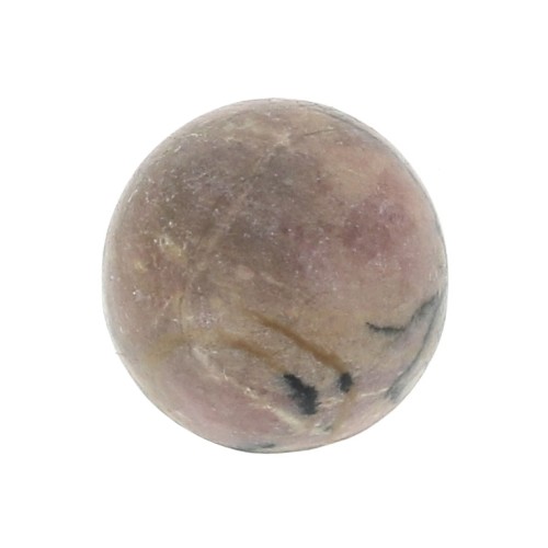 Cabochon rond 10 mm en pierre gemme - Rhodonite x1