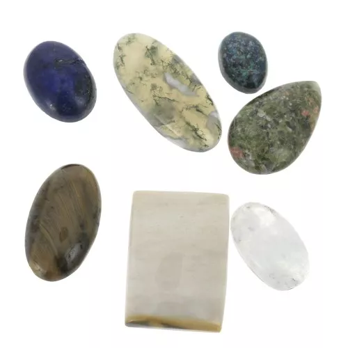 Assortiment de cabochons en pierre gemme de grande taille - 10 mm à 25 mm x25g