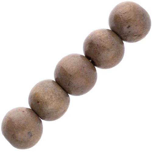 Perles rondes en bois de Jujubier 8 mm - Marron x10