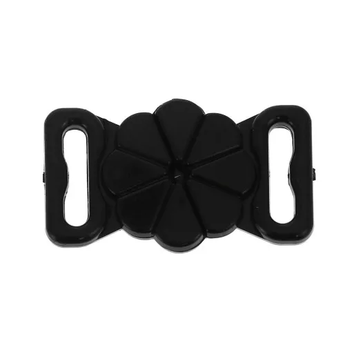 Attache Maillot de bain 18 mm - forme fleur - Noir x1