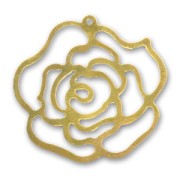 Pendentif léger rose 32 mm doré x1|raw }}