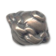 Perle métal décor chaîne 10x12 mm cuivré vieilli x1|raw }}