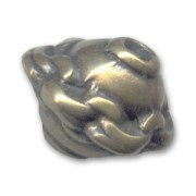 Perle métal décor chaîne 10x12 mm bronze x1|raw }}