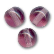 Perles en verre tchèque rondes  6 mm Amethyst  x25