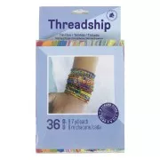 Assortiment 36 échevettes 6 brins pour bracelet brésilien & broderie - Tie-Dye x1