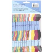 Assortiment 36 échevettes 6 brins pour bracelet brésilien & broderie - Tie-Dye x1