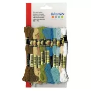Assortiment 12 échevettes pour bracelet brésilien & broderie - Pure x1