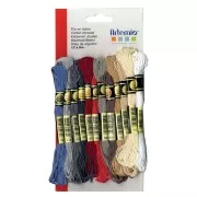 Assortiment 12 échevettes pour bracelet brésilien & broderie - Charme x1