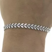 Chaîne maille chevron en épis 6.3 mm en Acier inoxydable x1m