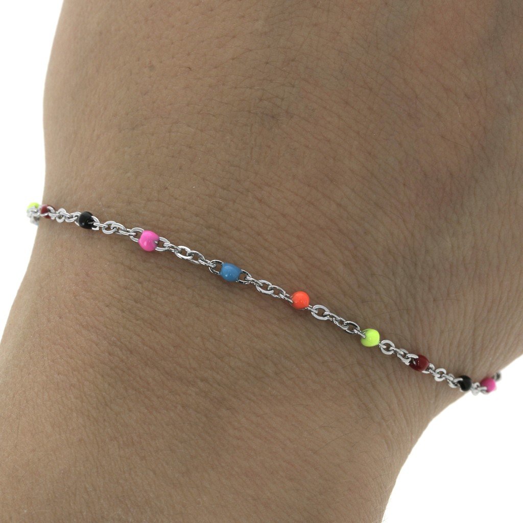 Chaîne De Perles En Acier Inoxydable 2,4 Mm - Rouleau De 15 M Avec 30 Connecteurs - Pour Bijoux, Décoration, Bricolage - 7