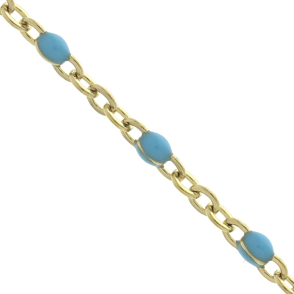 Collier Vintage Années 80/90 - Perles Et Plaques En Résine Turquoise - Occasion