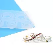 Moule silicone pour réaliser 8 anneaux en résine d'inclusion x1