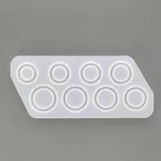 Moule silicone pour réaliser 8 anneaux en résine d'inclusion x1