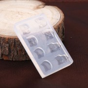 Moule silicone pour résine motif Mini tête de chat 52x32.5x6 mm x1