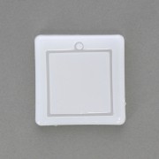 Moule silicone carré évidé pour réaliser des pendentifs en résine 47x41 mm x1