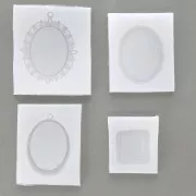 Set de 4 moules cadres photos en silicone pour la résine