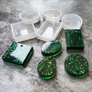 Set de 5 moules silicone pour réaliser des pendentifs géométriques en résine